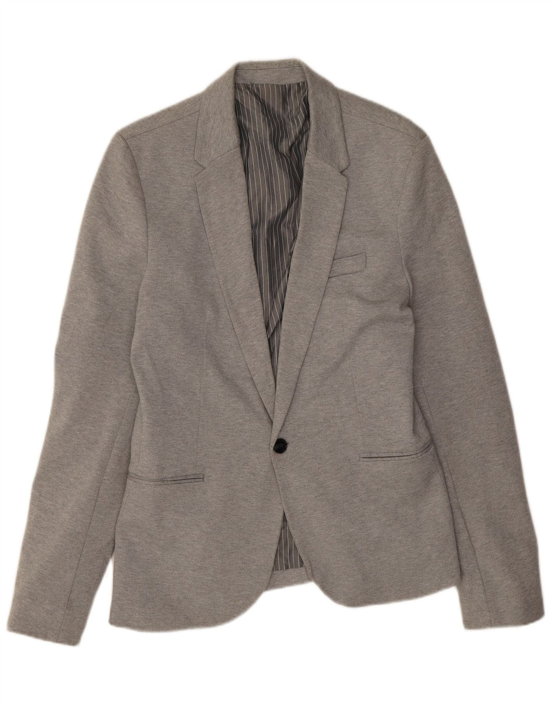 Jaqueta blazer masculina Zara com 1 botão Reino Unido 40 grande cinza