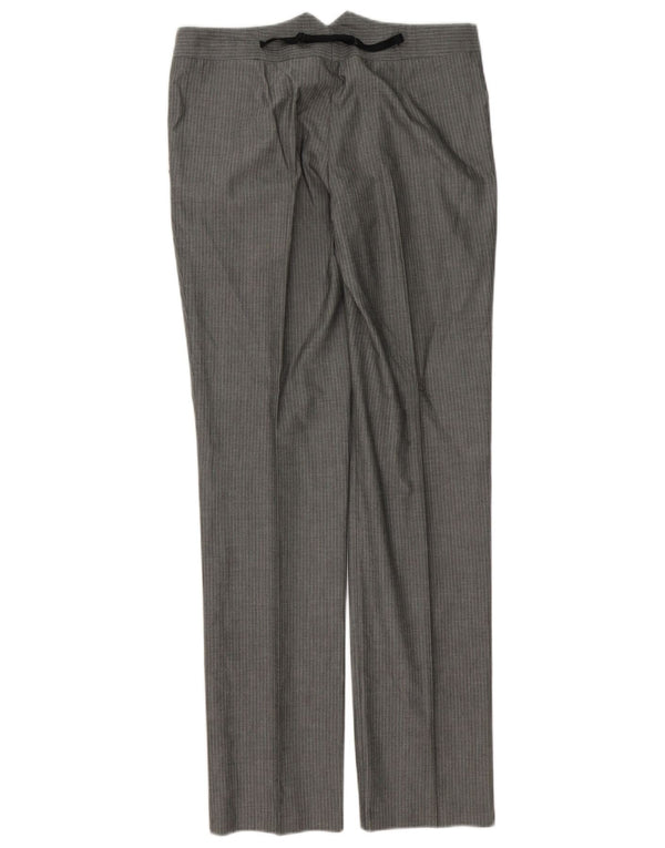 Calça Sisley Feminina Pegged Suit IT 42 Médio W30 L32 Risca de Giz Cinza