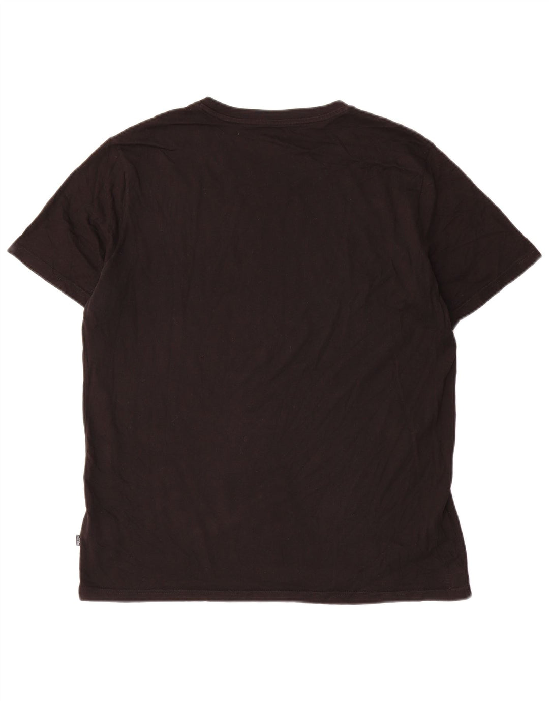 Puma Mens Graphic T-Shirt Top Médio Algodão Preto