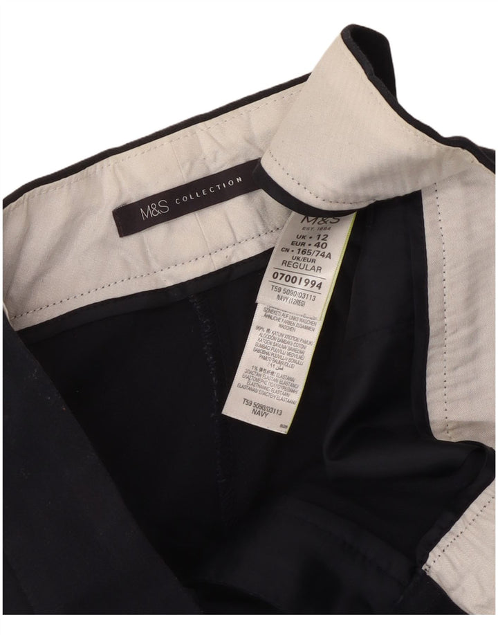 Calça capri feminina Marks & Spencer Reino Unido 12 médio W34 L22 azul marinho