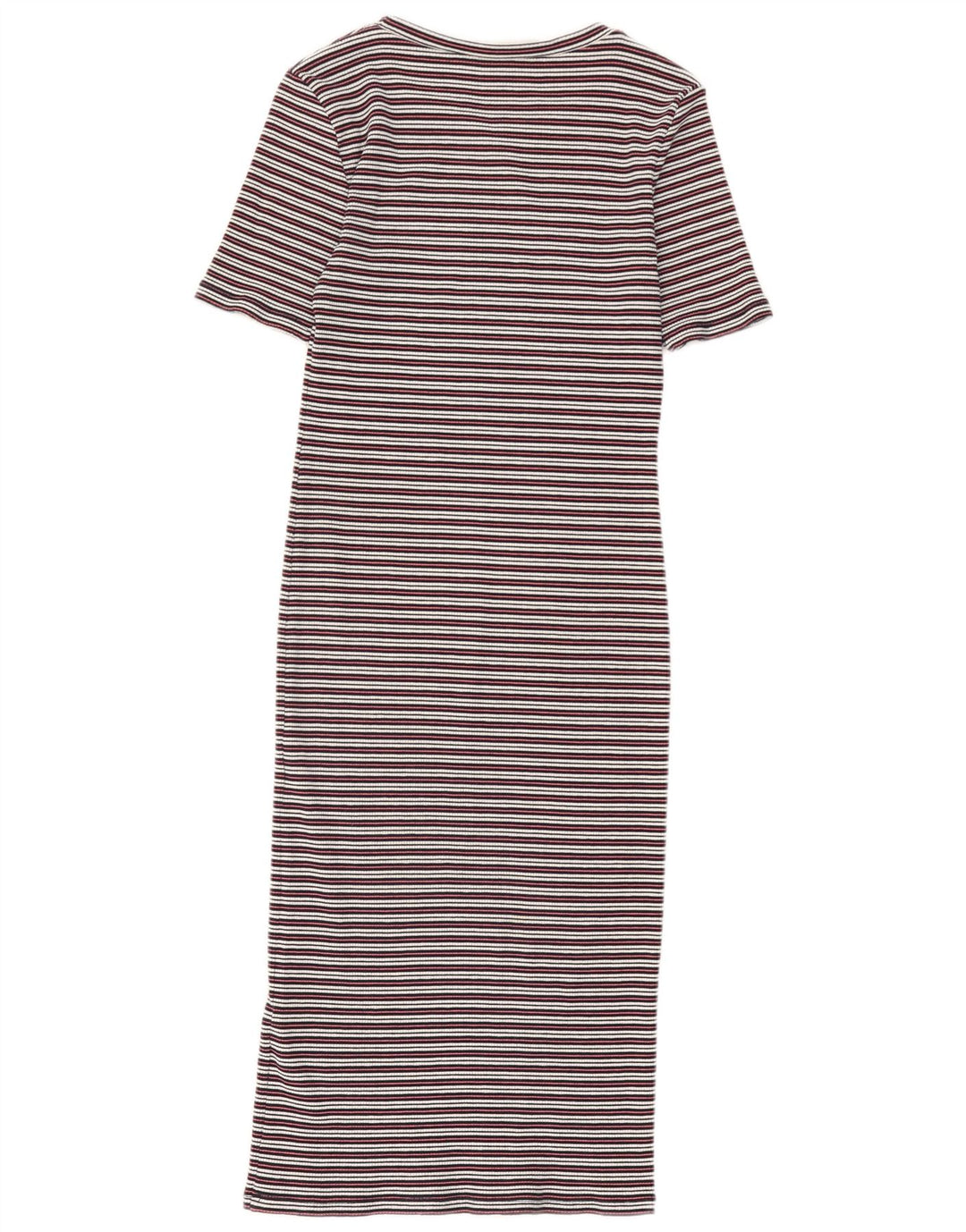 Vestido maxi bodycon feminino Oasis UK 12 algodão listrado multicolorido médio