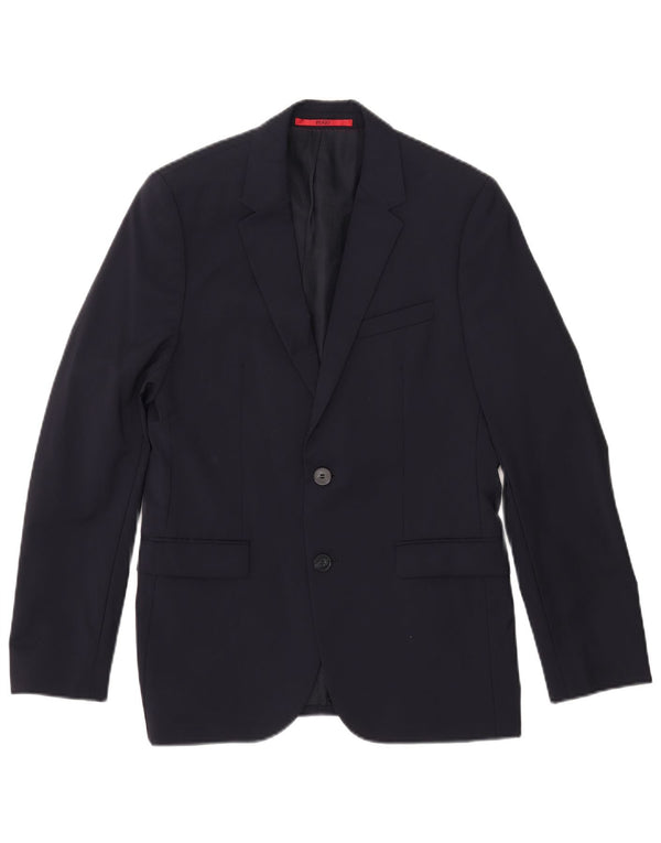 Hugo Boss Mens Jaqueta Blazer de 2 Botões EU 46 Pequeno Azul Marinho