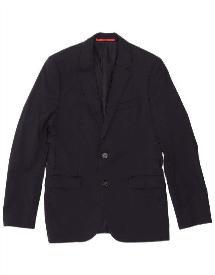 Hugo Boss Mens Jaqueta Blazer de 2 Botões EU 46 Pequeno Azul Marinho