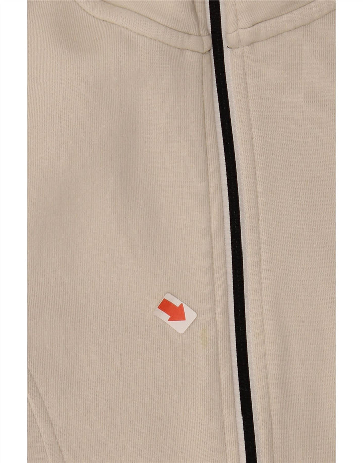 NIKE Womens Oversized Zip Hoodie Sweater UK 6 XS White Cotton Vintage Nike and Second-Hand Nike from Messina Hembry 