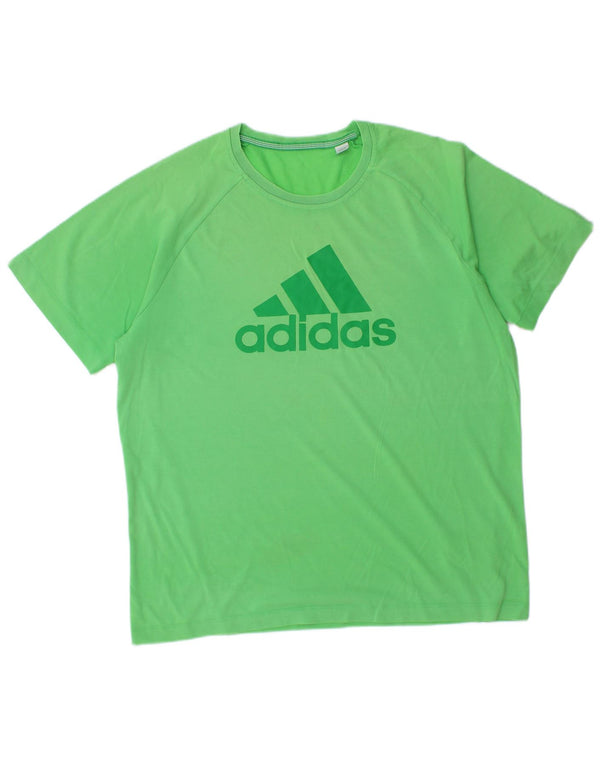 ADIDAS Mens Graphic T-Shirt Top Grande Verde