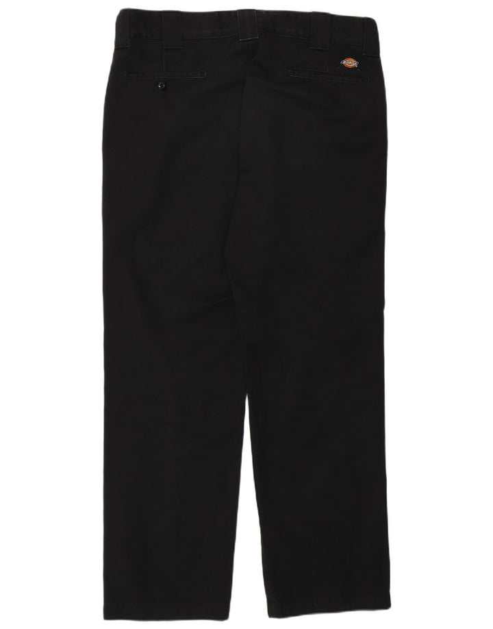 Calças Chino masculinas Dickies Slim Straight W34 L32 poliéster preto