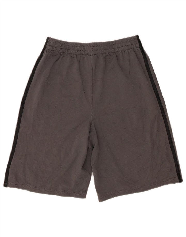 Shorts esportivos masculinos Adidas 14-15 anos grande cinza poliéster