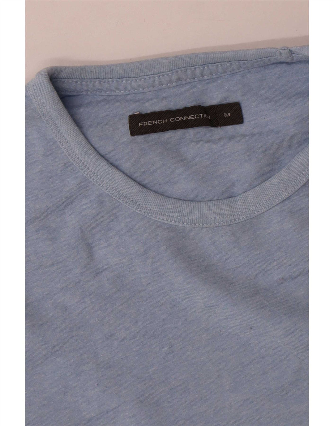 Camiseta masculina French Connection Top de algodão azul médio
