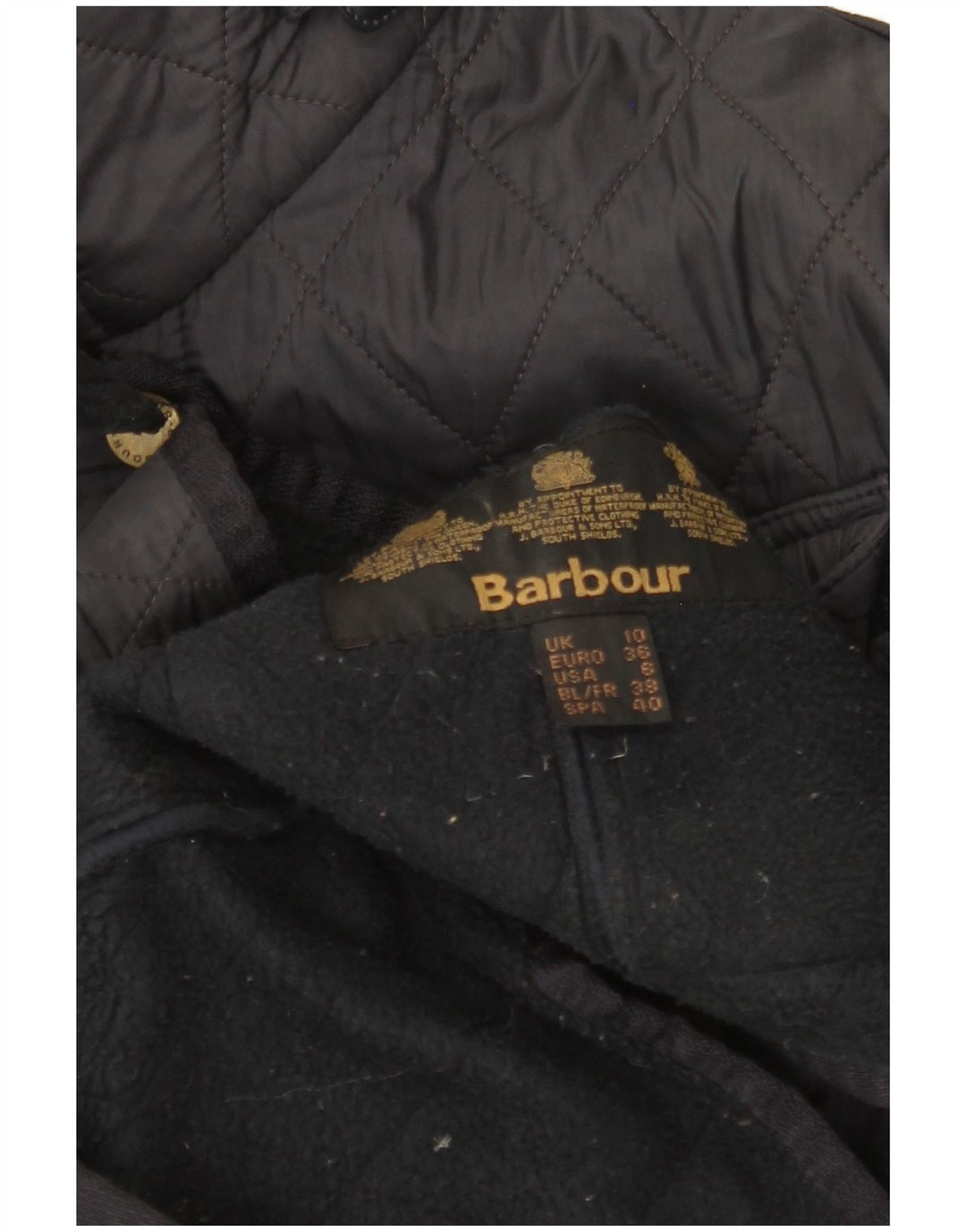 Jaqueta acolchoada feminina BARBOUR UK 10 pequena preta