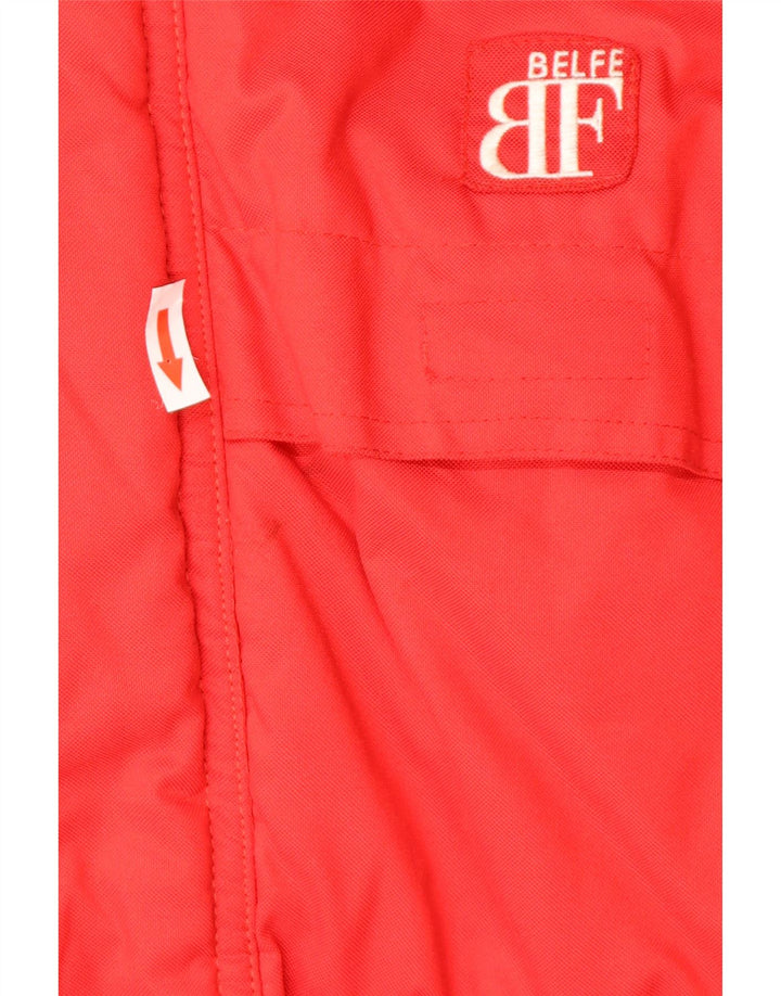 Belfe & Belfe Jaqueta masculina acolchoada de ajuste solto Reino Unido 36 pequena vermelha