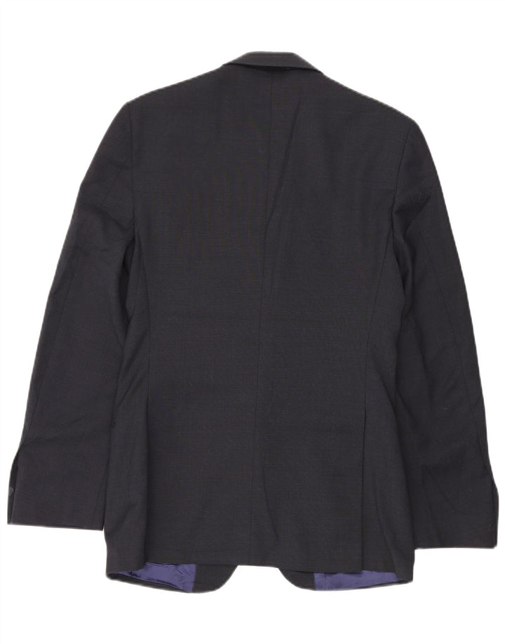 Jaqueta blazer masculina de 2 botões Marks & Spencer Reino Unido 34 XS azul marinho lã