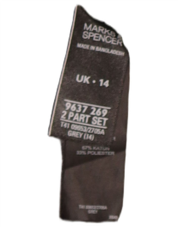 Suéter cardigã feminino Longline Marks & Spencer Reino Unido 14 cinza médio