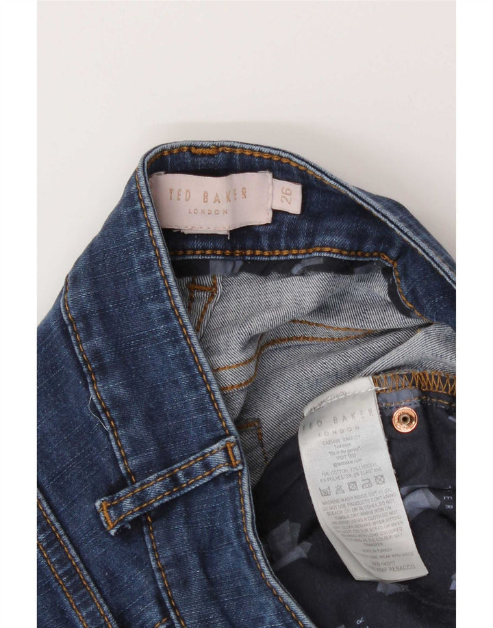 Calça jeans skinny feminina Ted Baker W26 L28 algodão azul