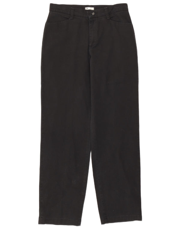 Calça feminina reta casual Lee US 8 médio W30 L30 algodão preto
