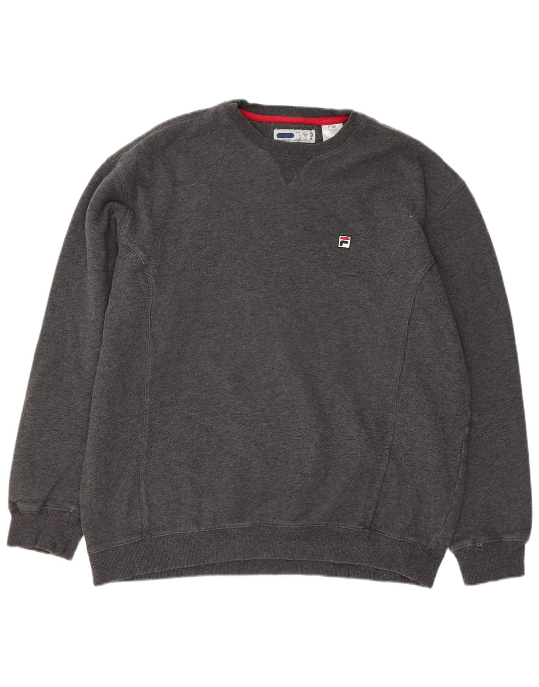 FILA Moletom Masculino Jumper Grande Algodão Cinza
