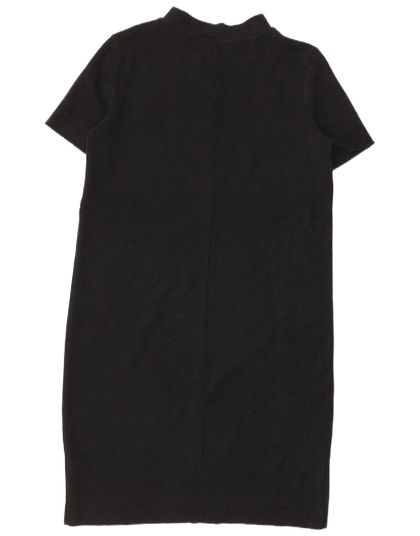 Zara Womens Trafaluc Shift Dress UK 14 Médio Algodão Preto
