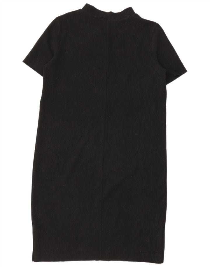 Zara Womens Trafaluc Shift Dress UK 14 Médio Algodão Preto
