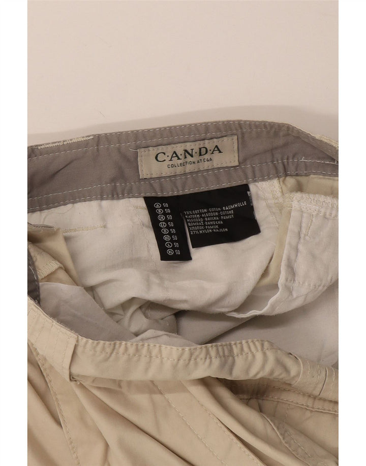 Canda Mens Cargo Shorts EU 50 Grande W34 Algodão Bege