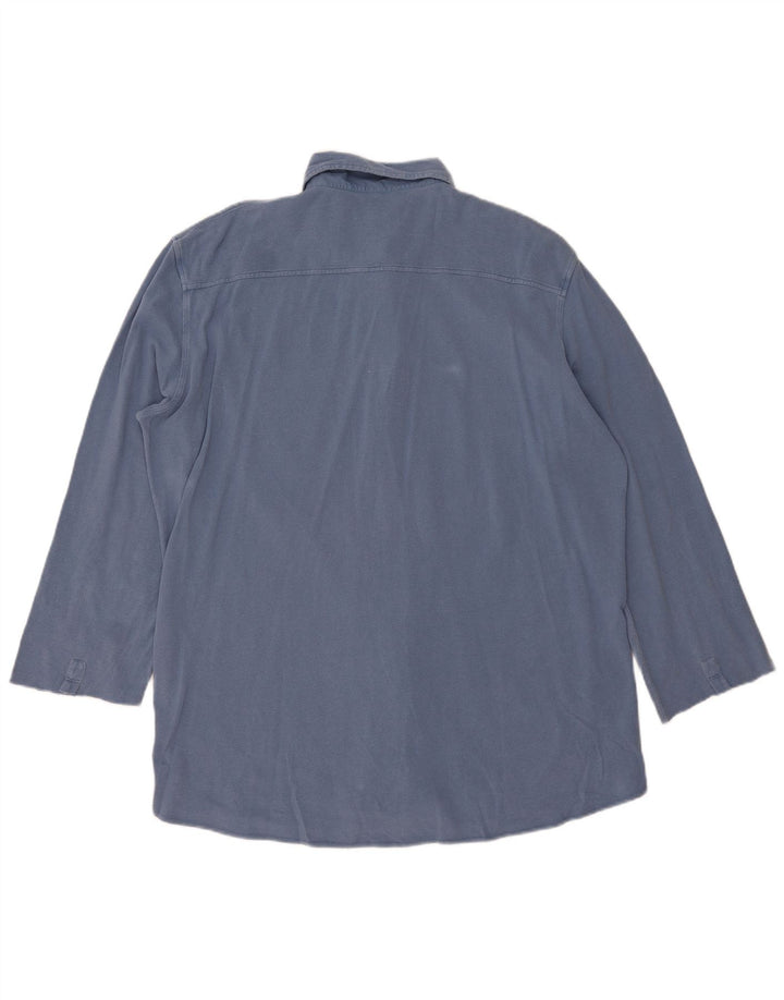Camisa masculina Fay manga 3/4 2XL algodão azul