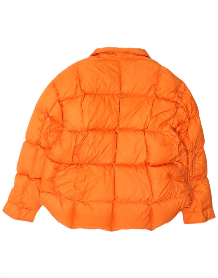 Jaqueta acolchoada masculina vintage UK 16 grande nylon laranja