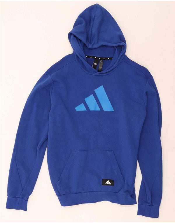 Adidas Mens Graphic Hoodie Jumper Médio Azul