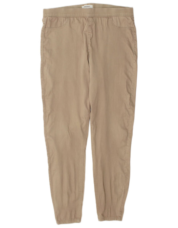 Calça feminina skinny casual Marks & Spencer Reino Unido 16 grande W32 L29 bege