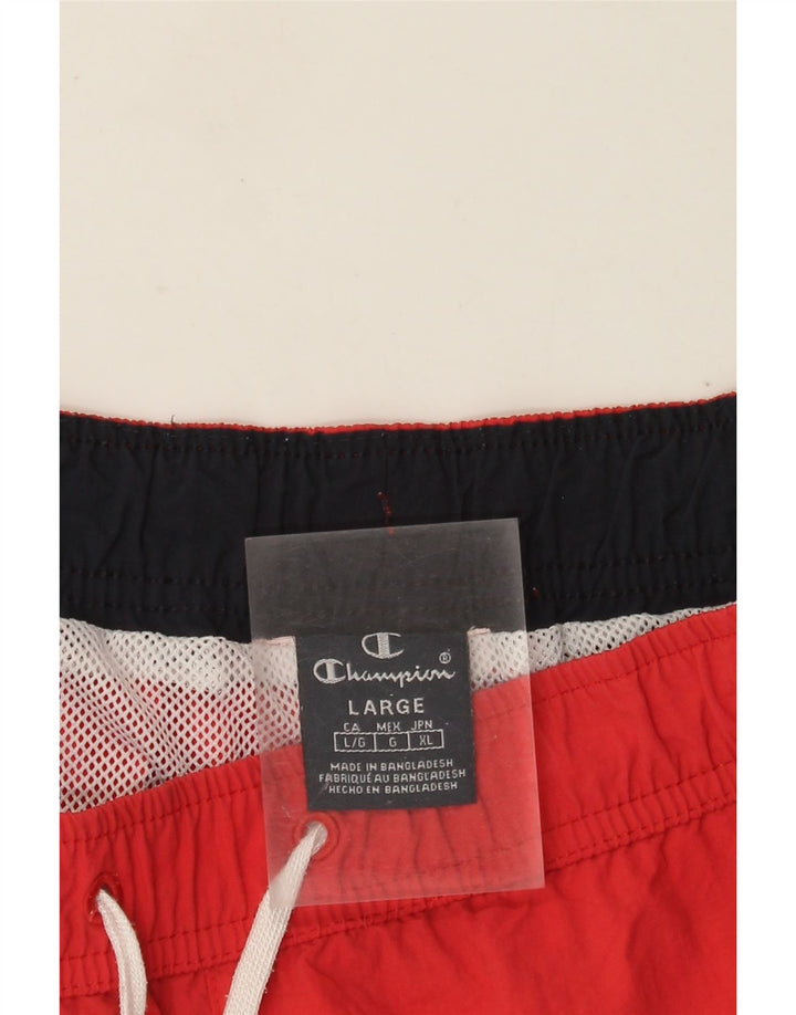 Shorts de natação Champion masculino gráfico grande vermelho