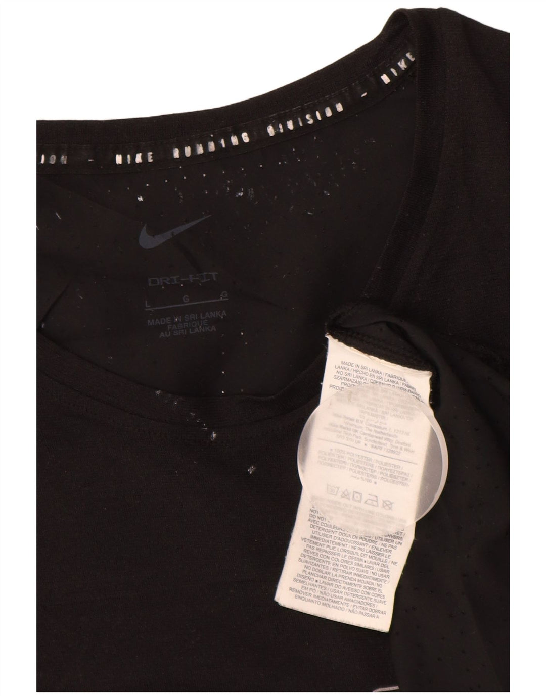 Camiseta masculina NIKE Dri Fit Graphic Top grande poliéster preto