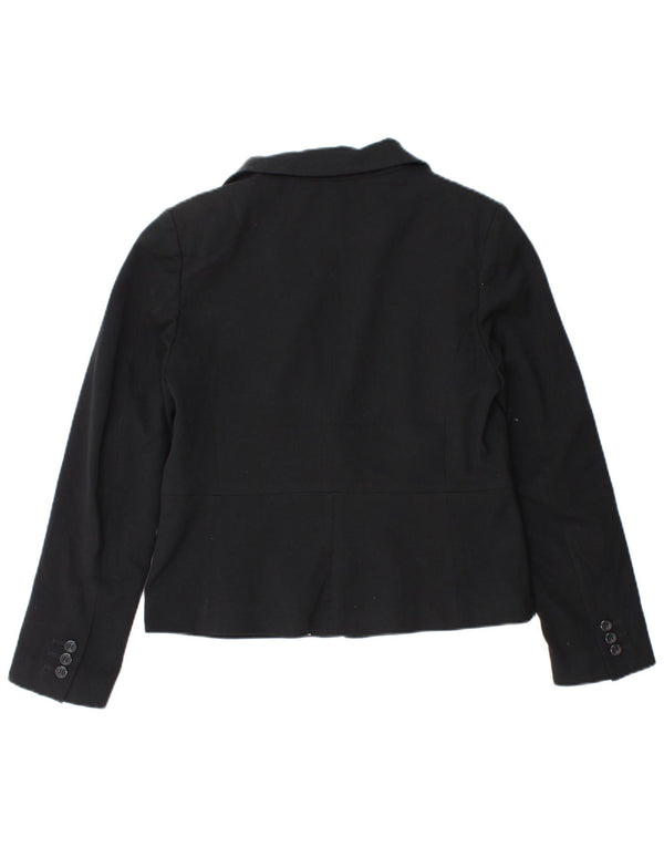 Jaqueta Blazer Feminina Marks & Spencer Crop 1 Botão Reino Unido 12 Médio Preto