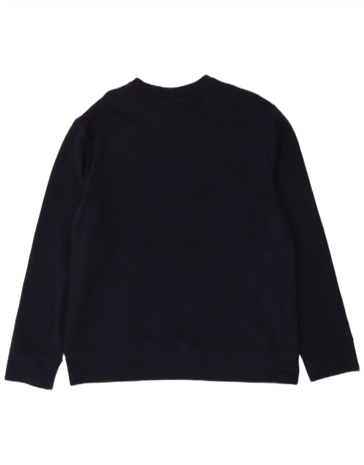 Reebok moletom masculino jumper grande algodão azul marinho