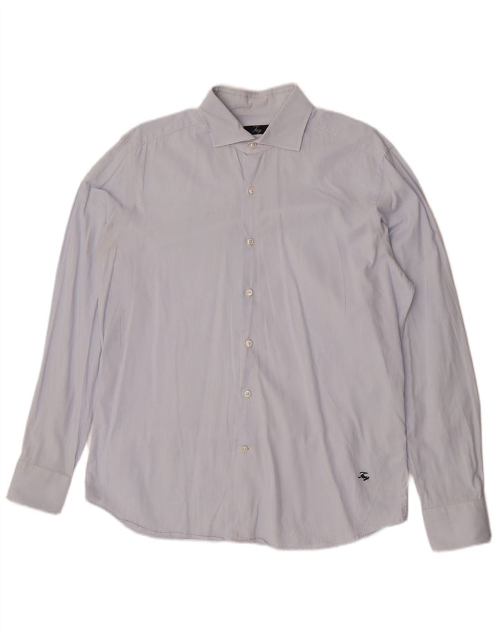 Camisa masculina Fay tamanho 43 17 XL azul