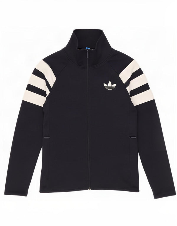 Adidas Mens Treino Top Jacket Pequeno Azul Marinho Colorblock Poliéster