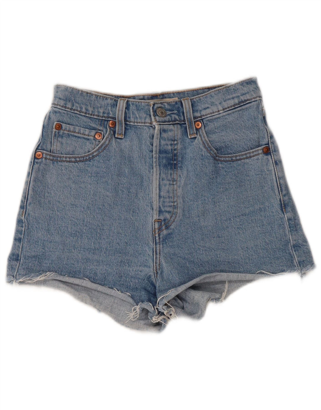 Shorts jeans feminino com costelas LEVI'S W25 XS azul