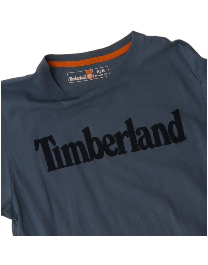 Camiseta masculina TIMBERLAND Regular Fit Graphic Top Médio Algodão Azul