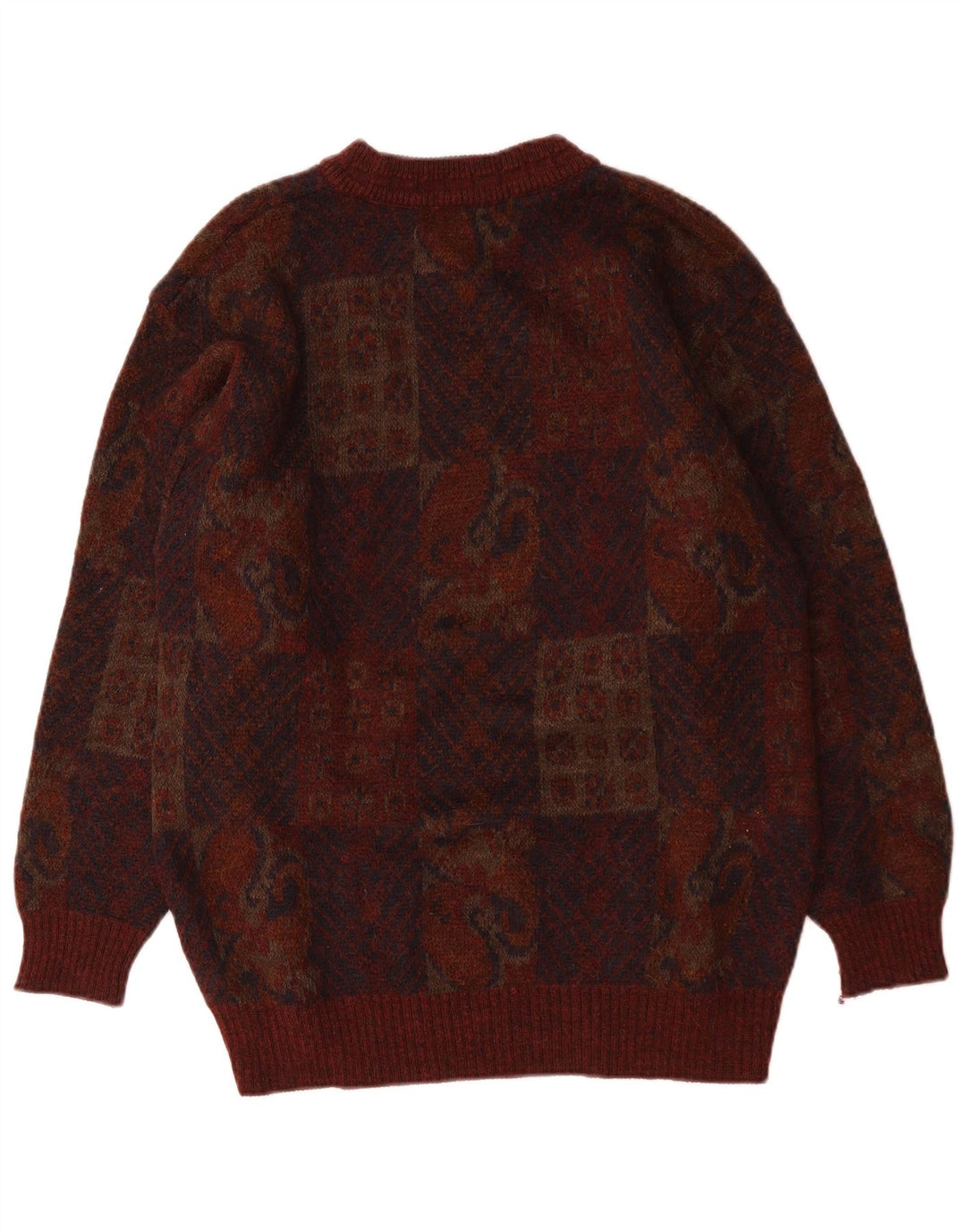 Suéter masculino Marks & Spencer St. Michael com gola redonda, médio Borgonha
