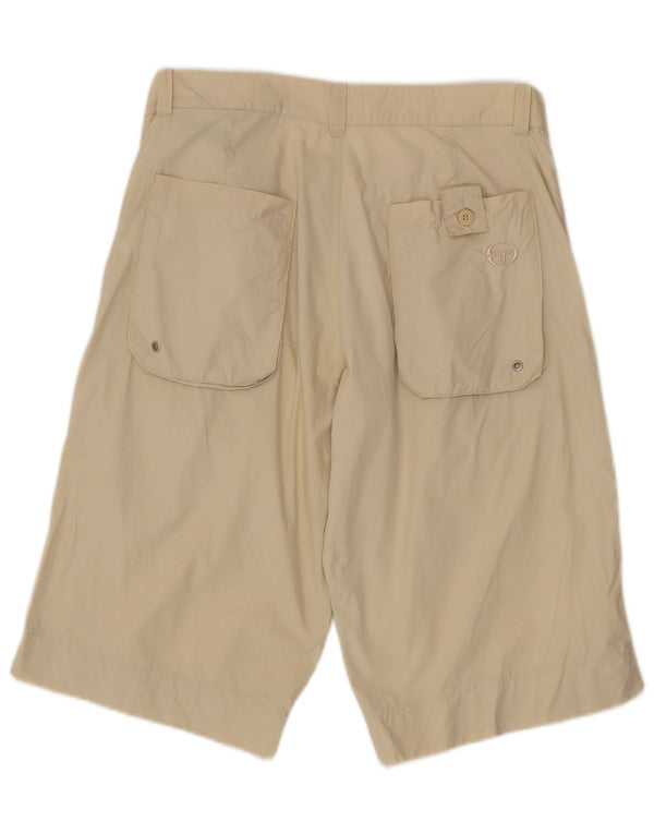 Sergio Tacchini Mens Casual Shorts IT 50 Grande W34 Algodão Bege
