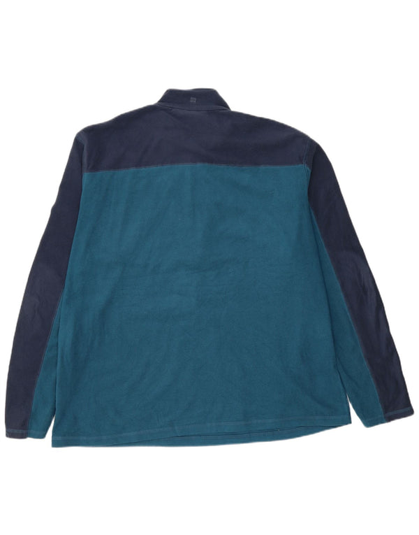 MOUNTAIN WAREHOUSE Suéter masculino de lã com zíper e gola XL azul marinho Colourblock