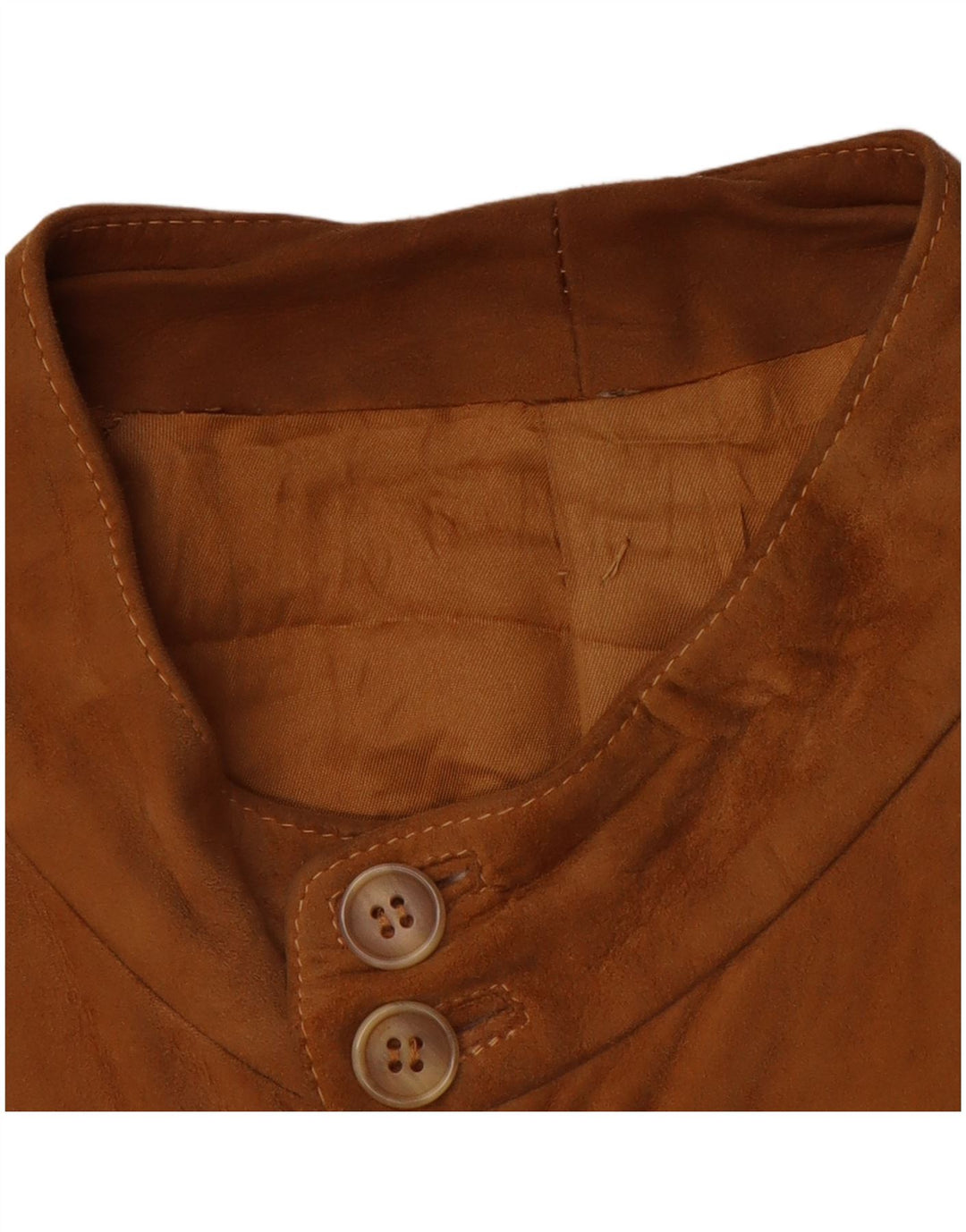 Jaqueta bomber masculina vintage de camurça UK 38 marrom médio