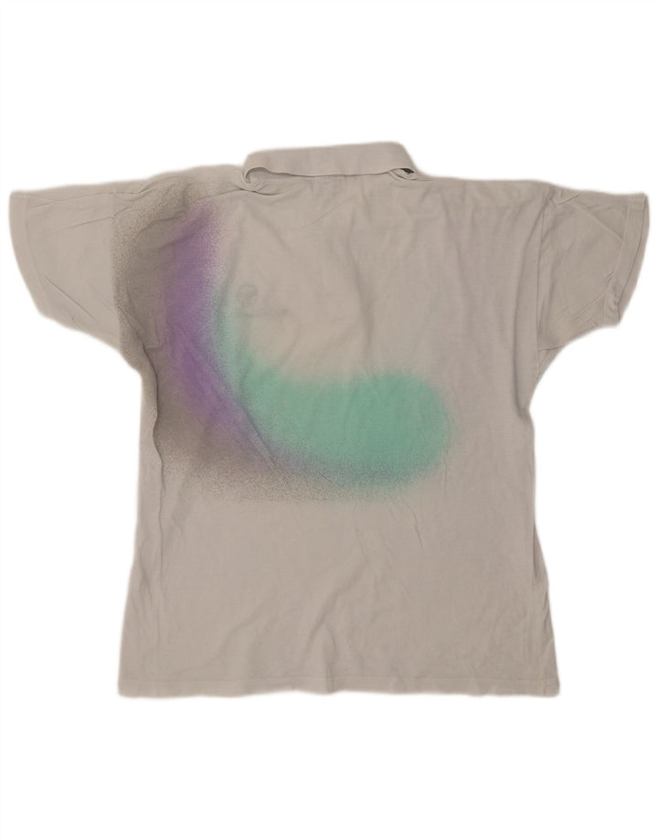 SERGIO TACCHINI Camisa polo masculina média branca tie dye algodão