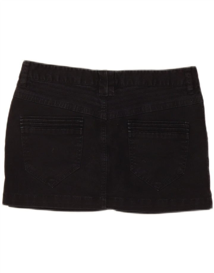Mini saia jeans feminina Diesel W29 algodão preto médio