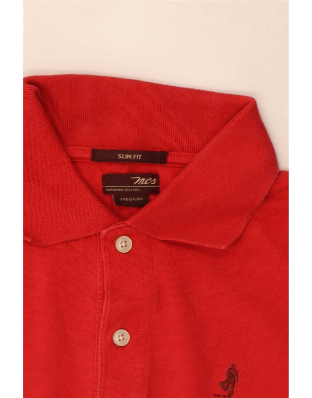Camisa polo masculina Marlboro Classics Slim Fit vermelha média