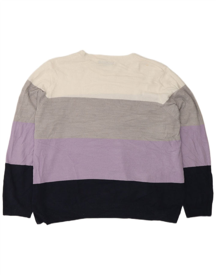 Suéter feminino Marks & Spencer com gola redonda Reino Unido 22 2XL multicolorido