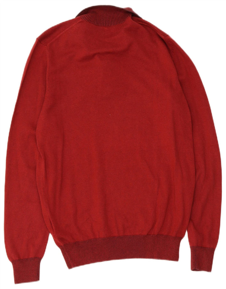 Suéter masculino Massimo Dutti com gola redonda e algodão marrom médio