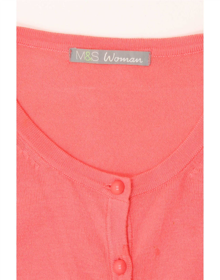 Suéter cardigã feminino Marks & Spencer Reino Unido 10 pequeno rosa