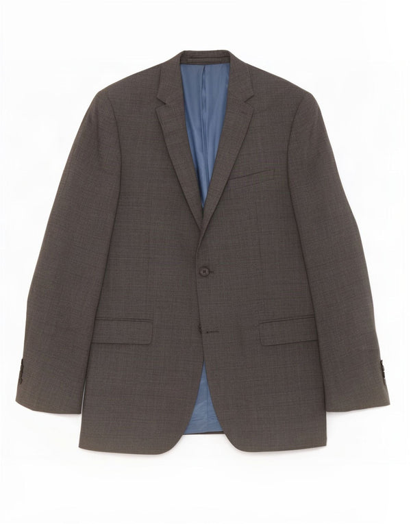 Jaqueta blazer masculina de 2 botões Marks & Spencer Reino Unido 40 lã cinza médio