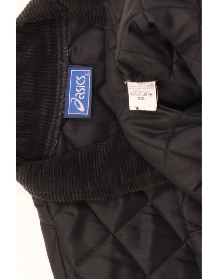 Sobretudo acolchoado masculino Asics UK 44 2XL poliéster preto