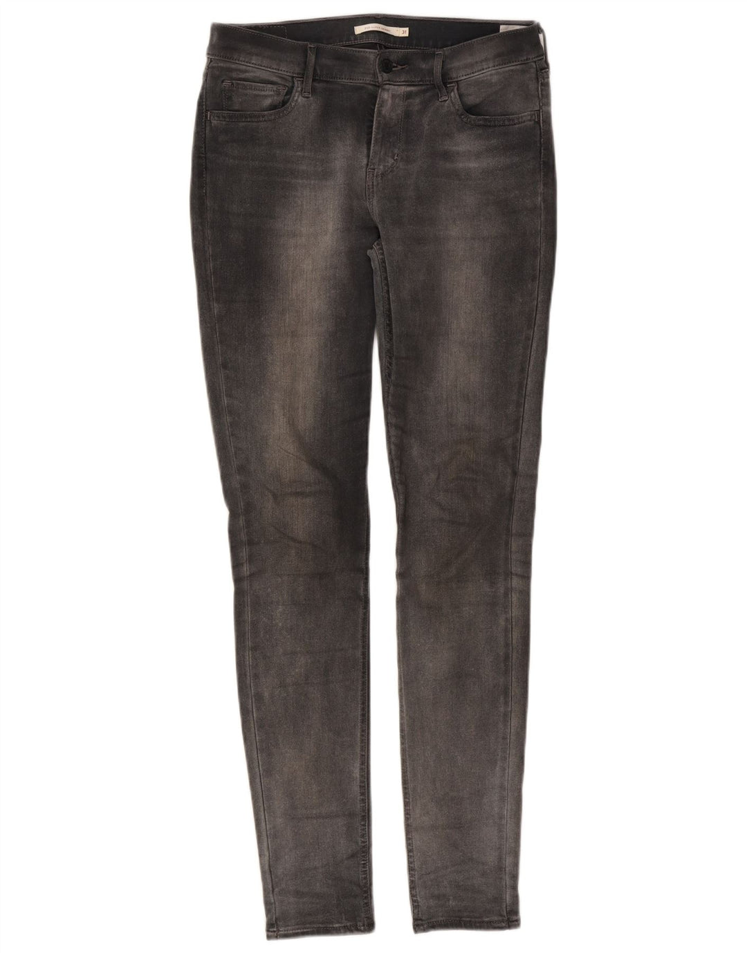 Calça jeans feminina Levi's 710 Super Skinny W31 L32 cinza algodão