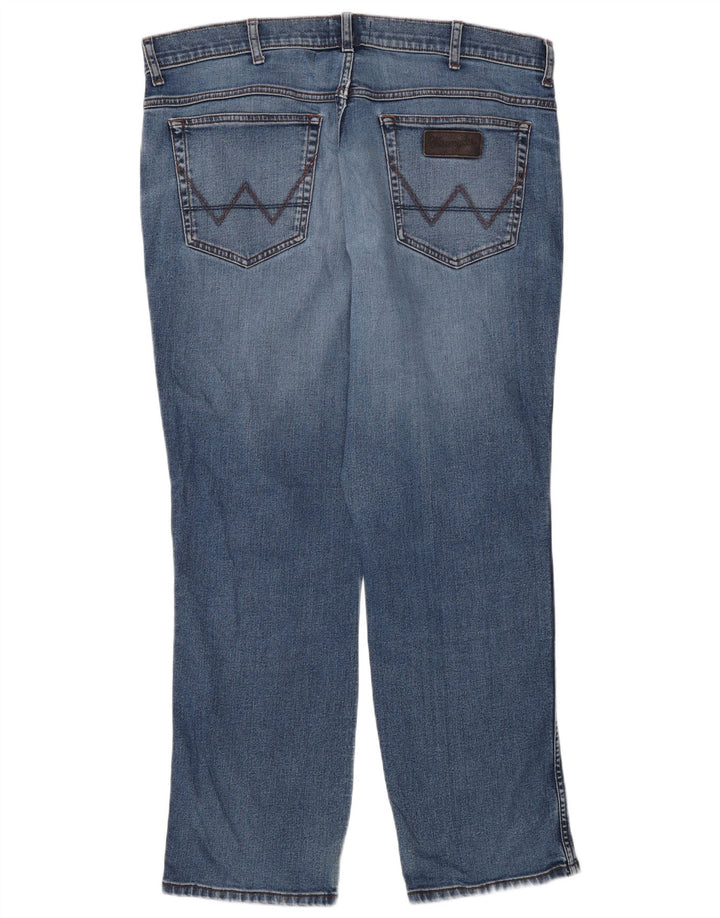 Wrangler Masculino Texas Straight Jeans W38 L30 Azul Algodão