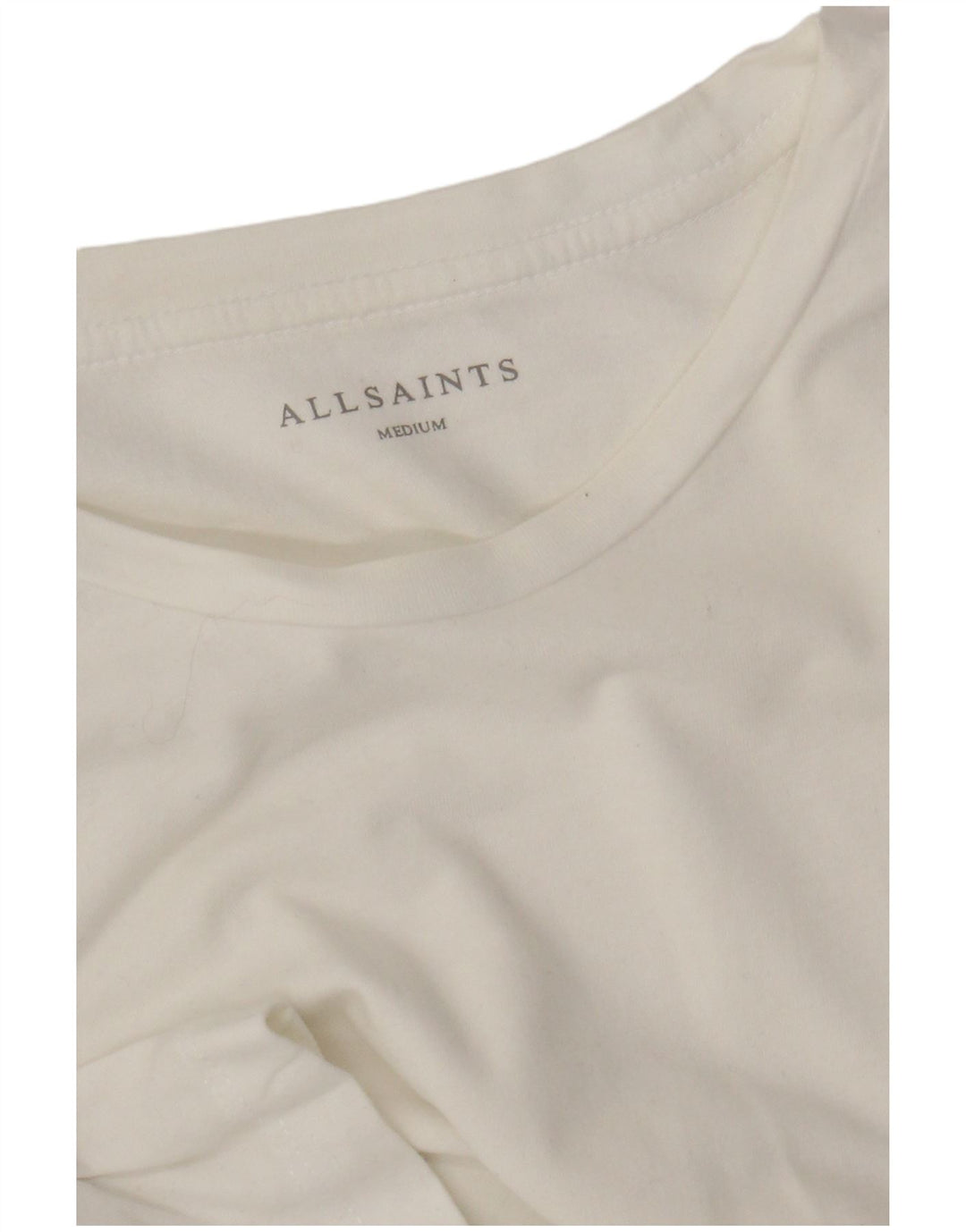 Camiseta masculina All Saints Top Médio Branco