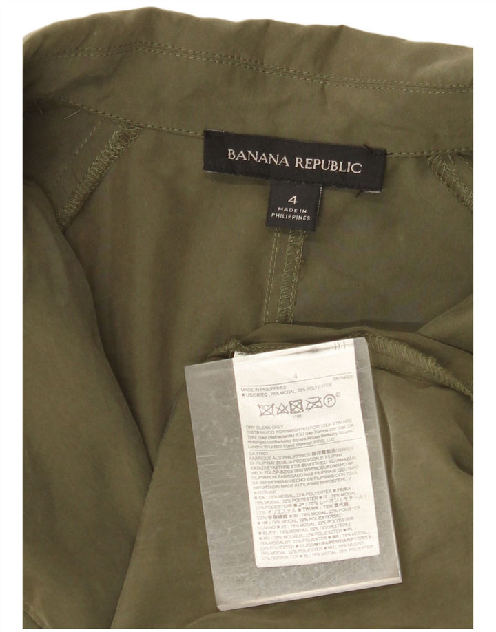 BANANA REPUBLIC Casaco feminino oversized EUA 4 pequeno modal cáqui